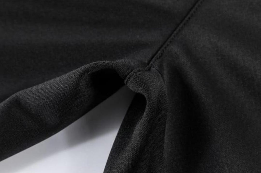 Men Black Cotton Track Suit with Orange Stripes