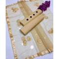 Beige Katan Silk 3-Piece Suit with Dupatta