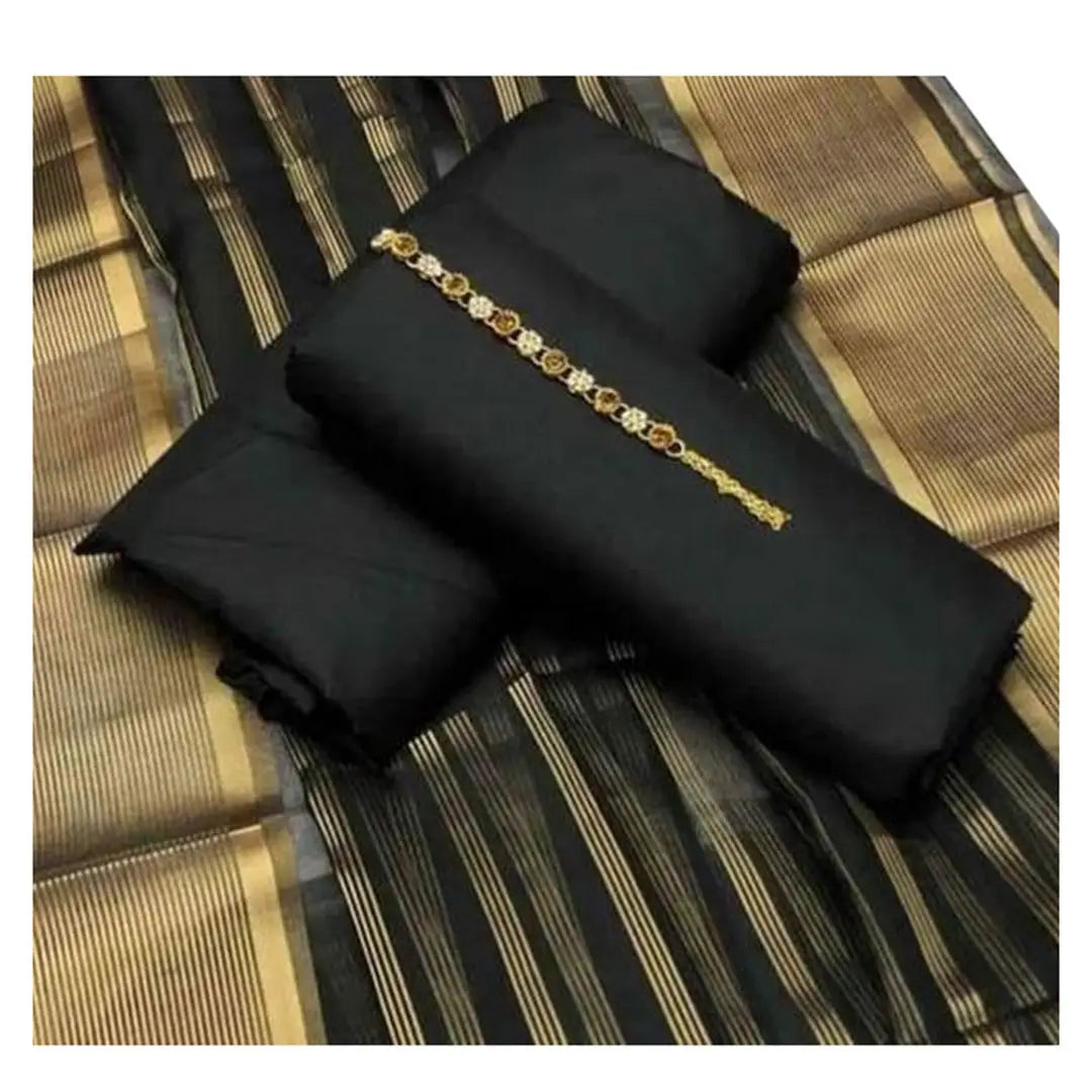 3 Pcs Women's Unstitched Plain Suit