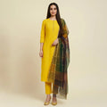 3 Pcs Women's Unstitched Plain Suit