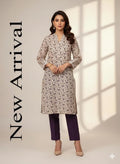 Printed Katan Silk 2-Piece Suit Purple for Women