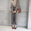 Women Knit Cardigan Solid Black Loose Autumn