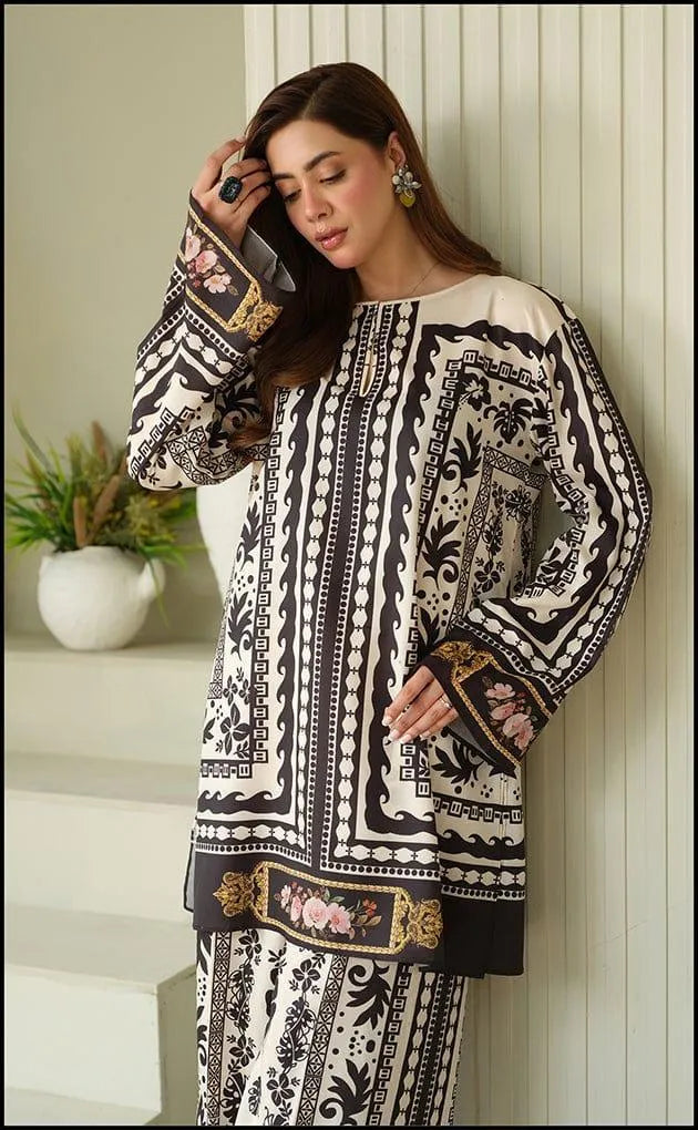HANIA AMIR Full Printed Swiss Lawn 38 Chest Black Set