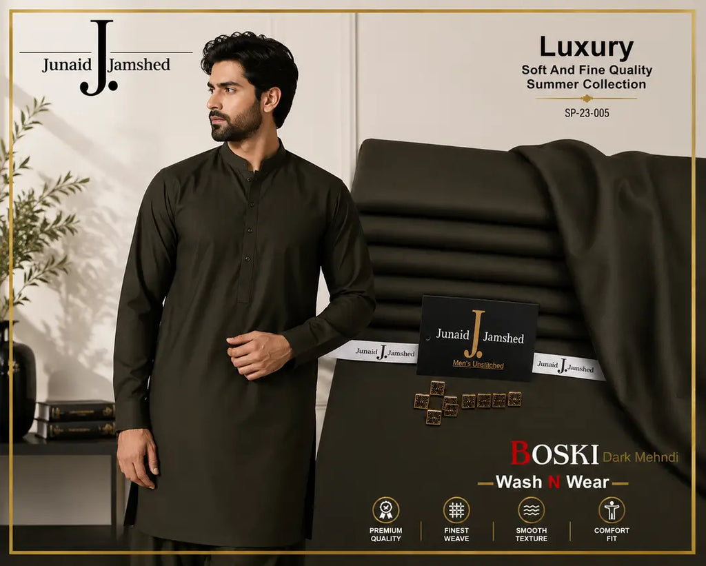 Men’s Unstitched Wash And Wear Plain Suit