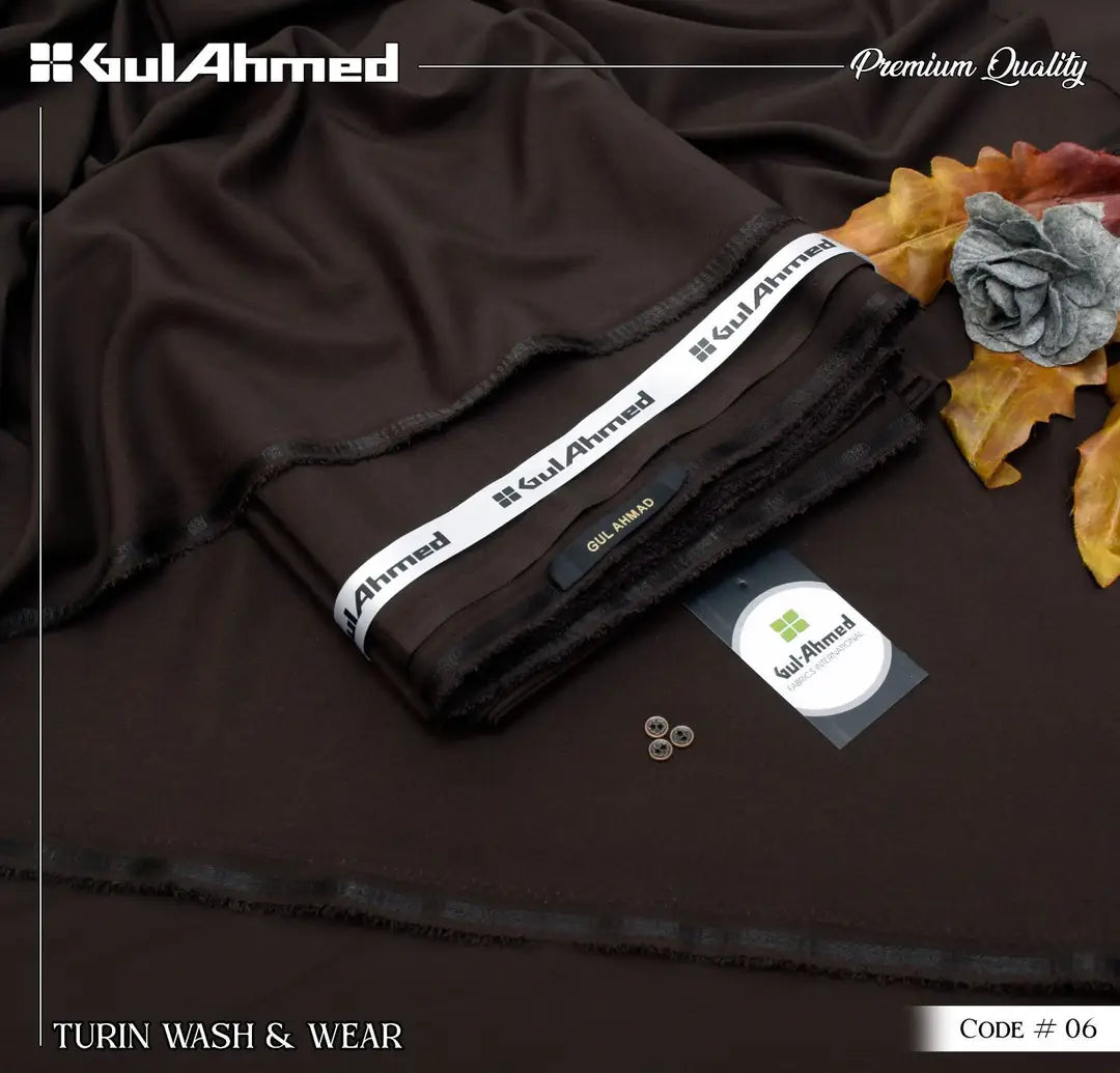 Men’s Unstitched Wash And Wear Plain Suit