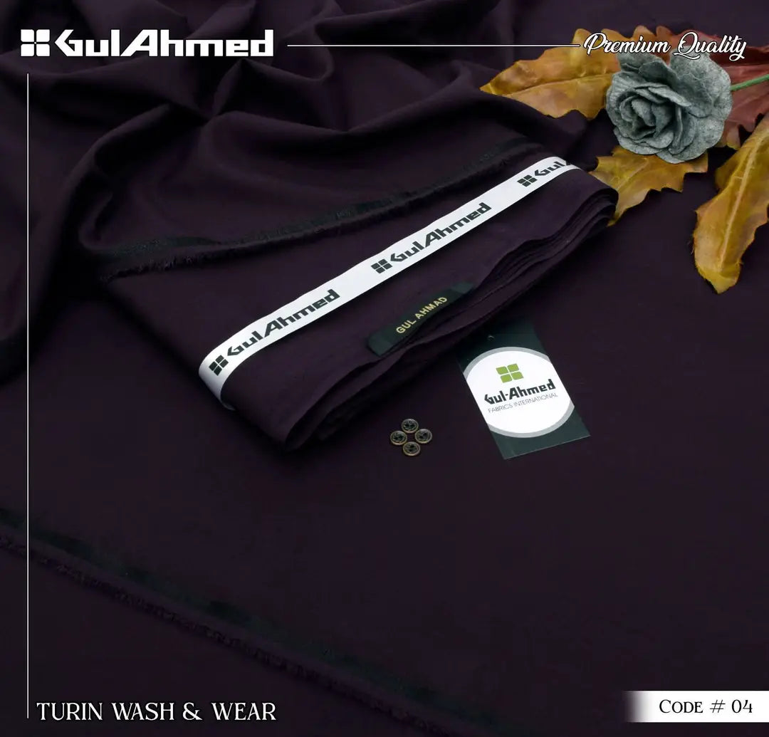 Men’s Unstitched Wash And Wear Plain Suit