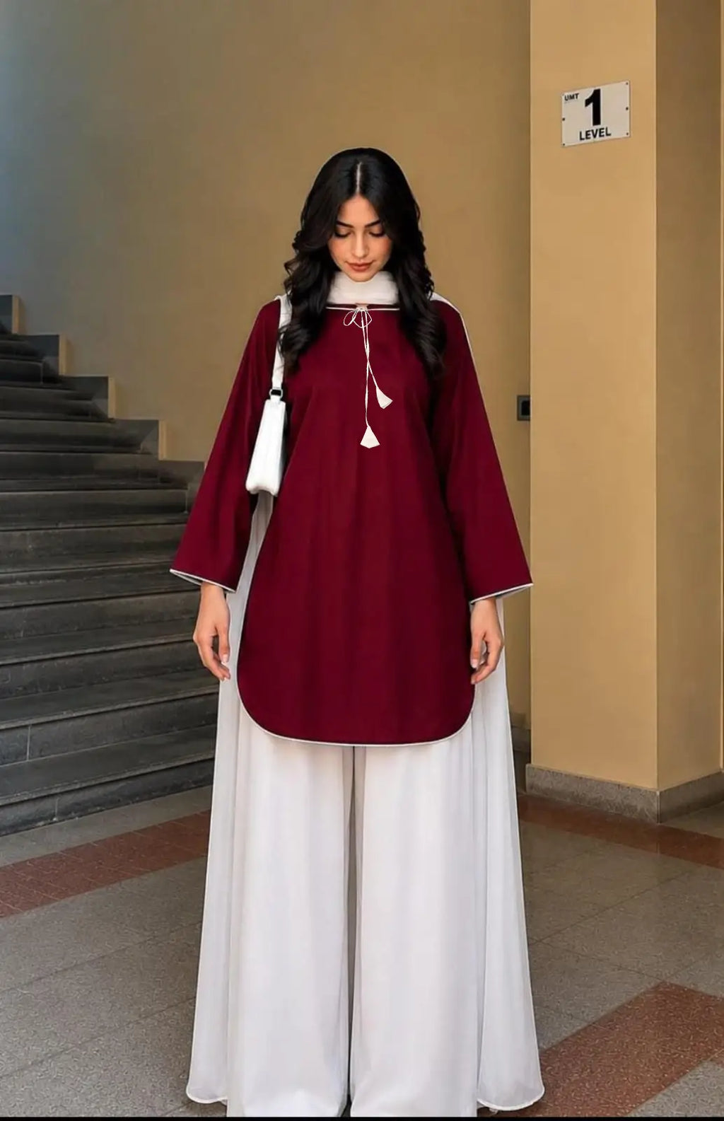 3 Pcs Women's Stitched Cotton Plain Suit