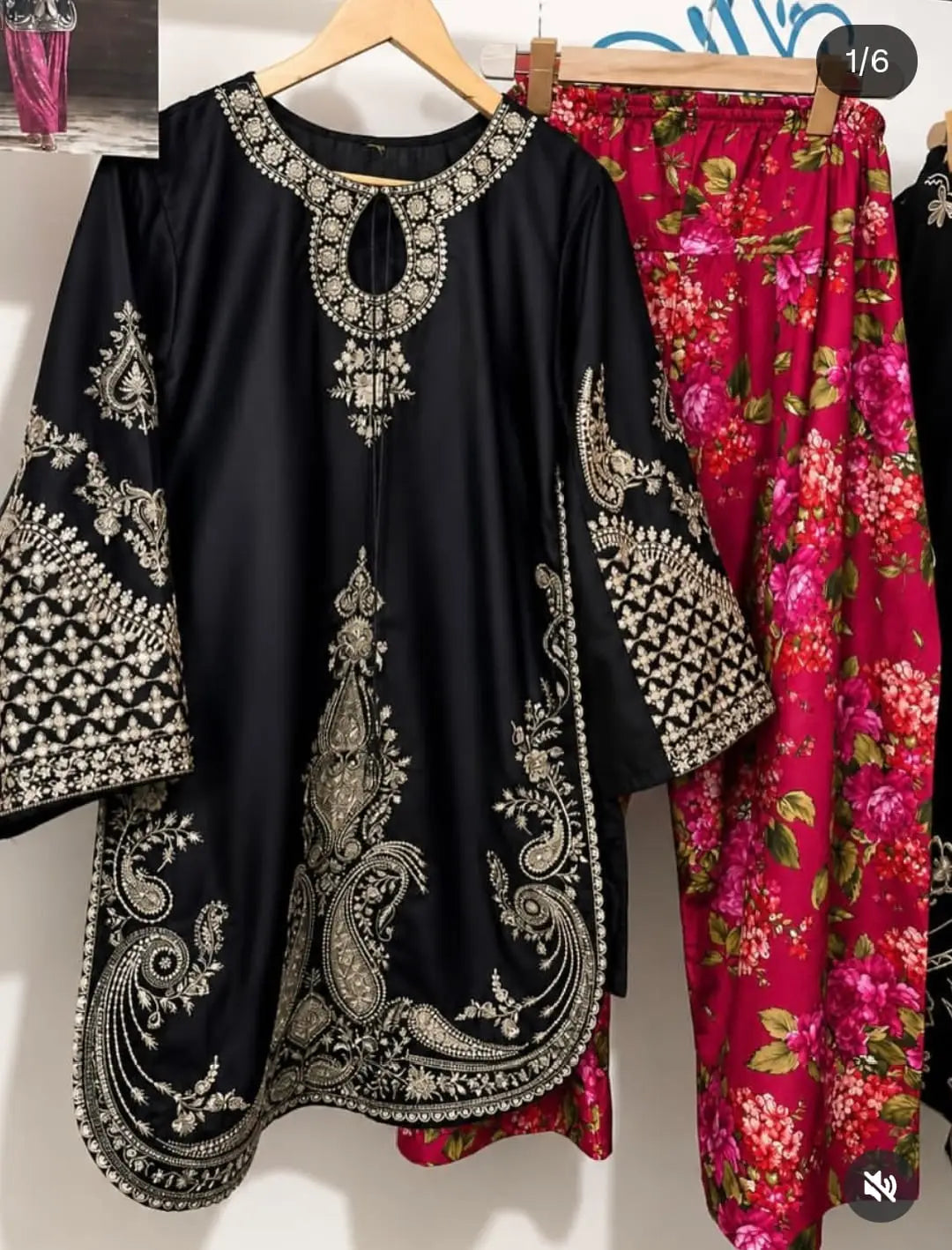 2 Pcs Women's Stitched Cotton Printed Shirt And Trouser