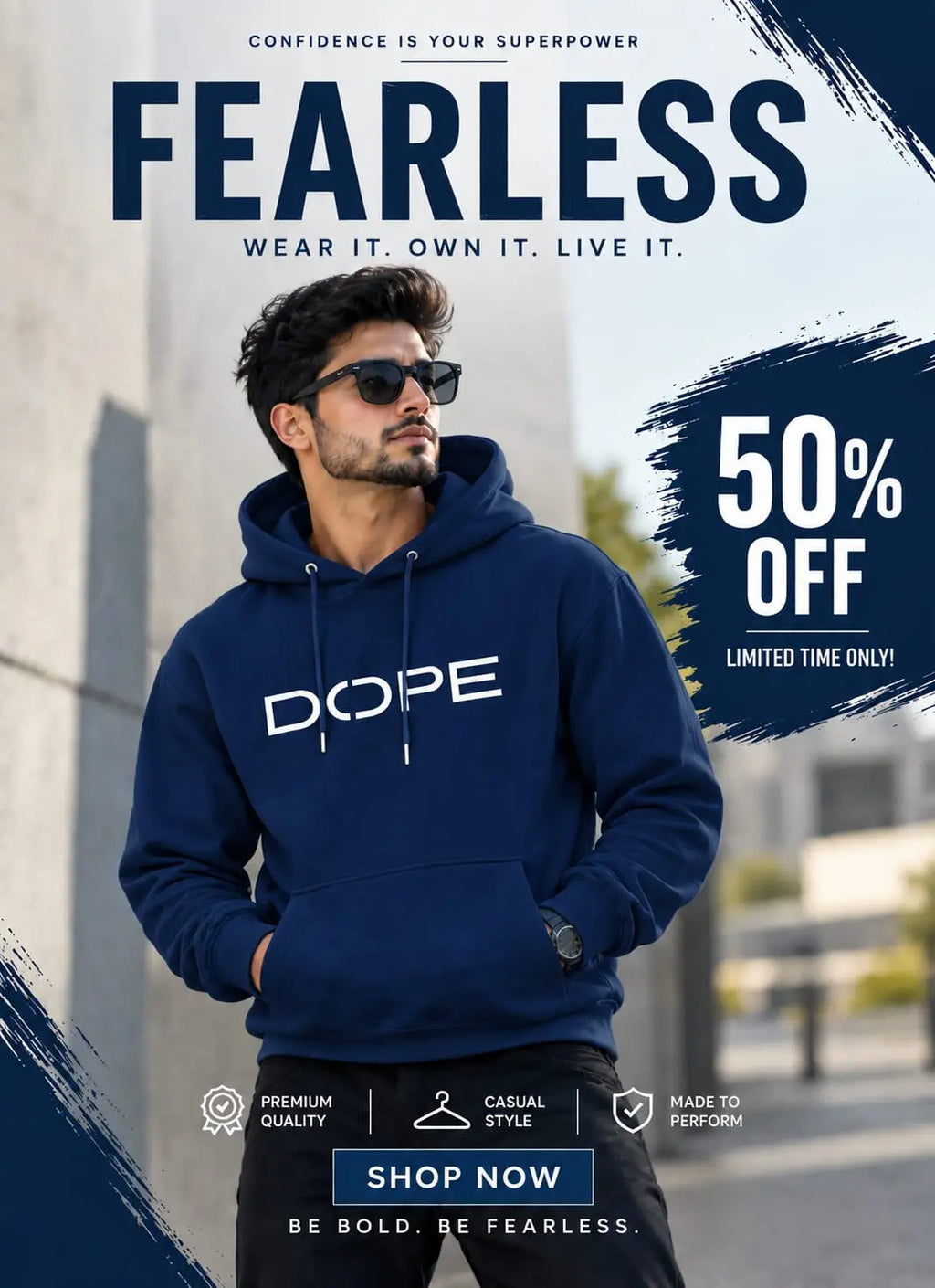 1 Pc Men's Fleece Printed Hoodie