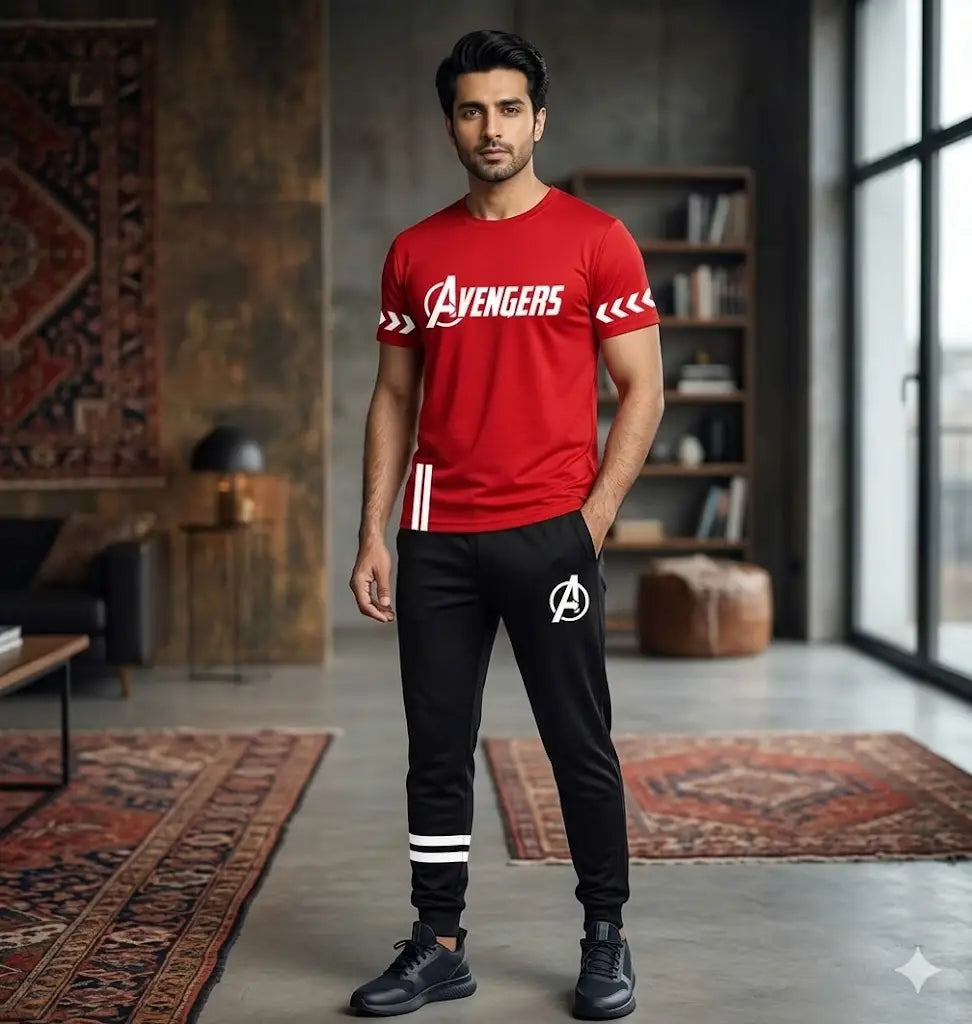 2 Pcs Men's Dri Fit Printed Track Suit