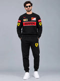 2 Pcs Men's Fleece Printed Sweatshirt Track Suit