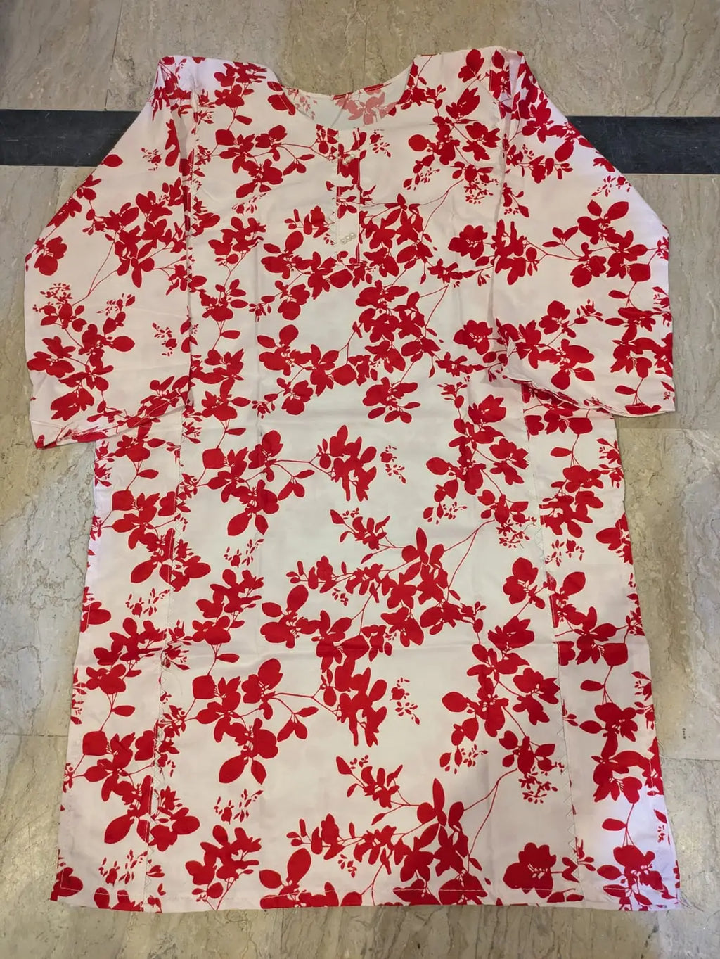 2 Pcs Women's Stitched Cotton Printed Shirt And Trouser
