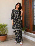 2 Pcs Women's Stitched Cotton Printed Shirt And Trouser