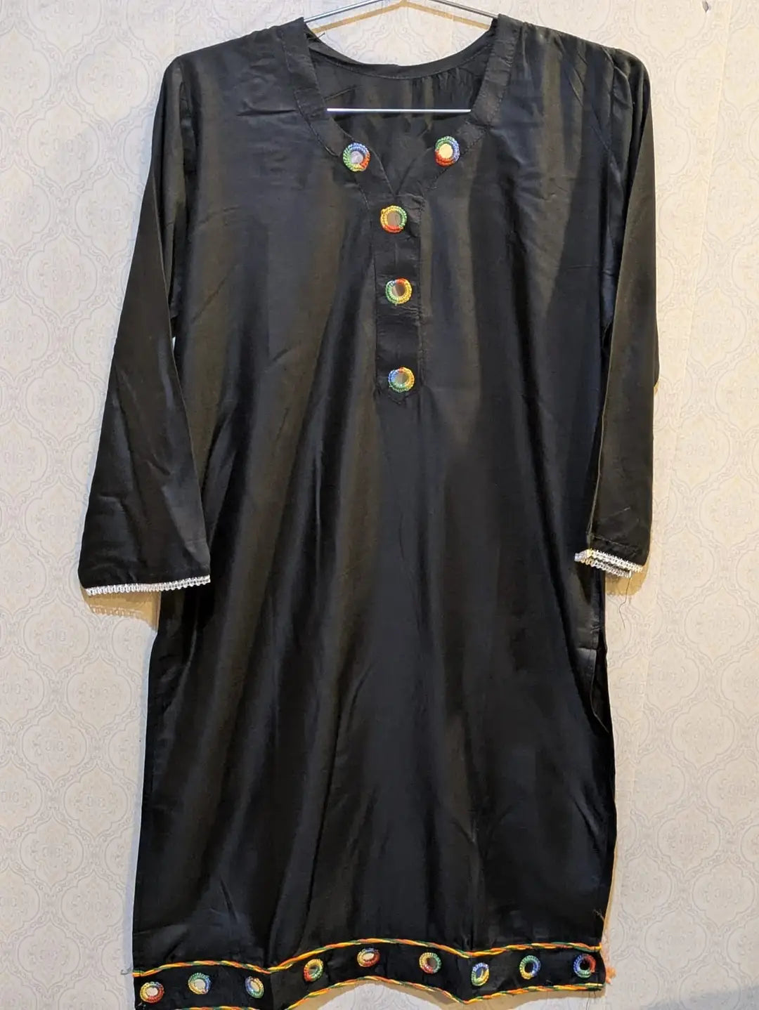 2 Pcs Women's Stitched Linen Plain Shirt And Trouser