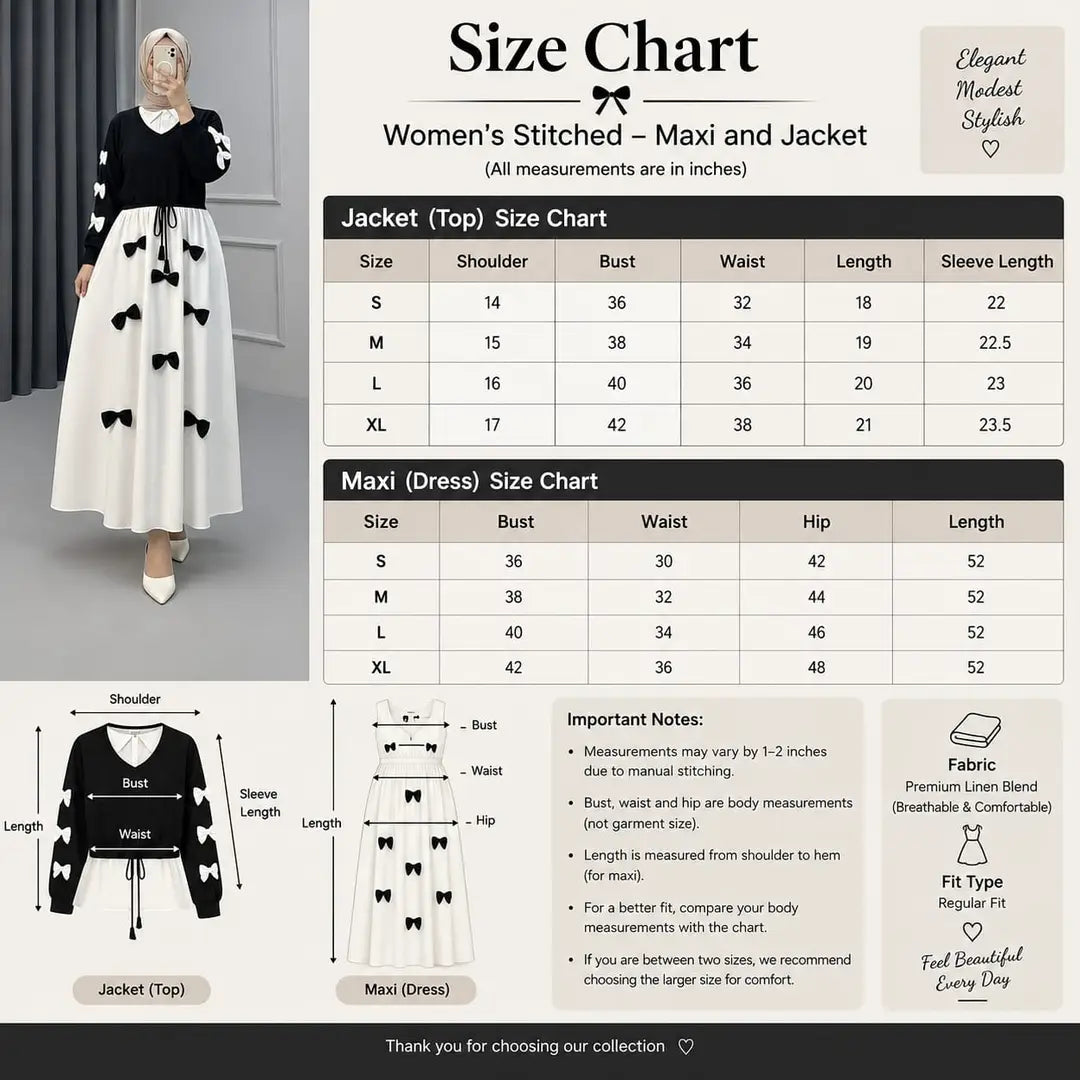 2 Pcs Women's Stitched Grip Plain Dress