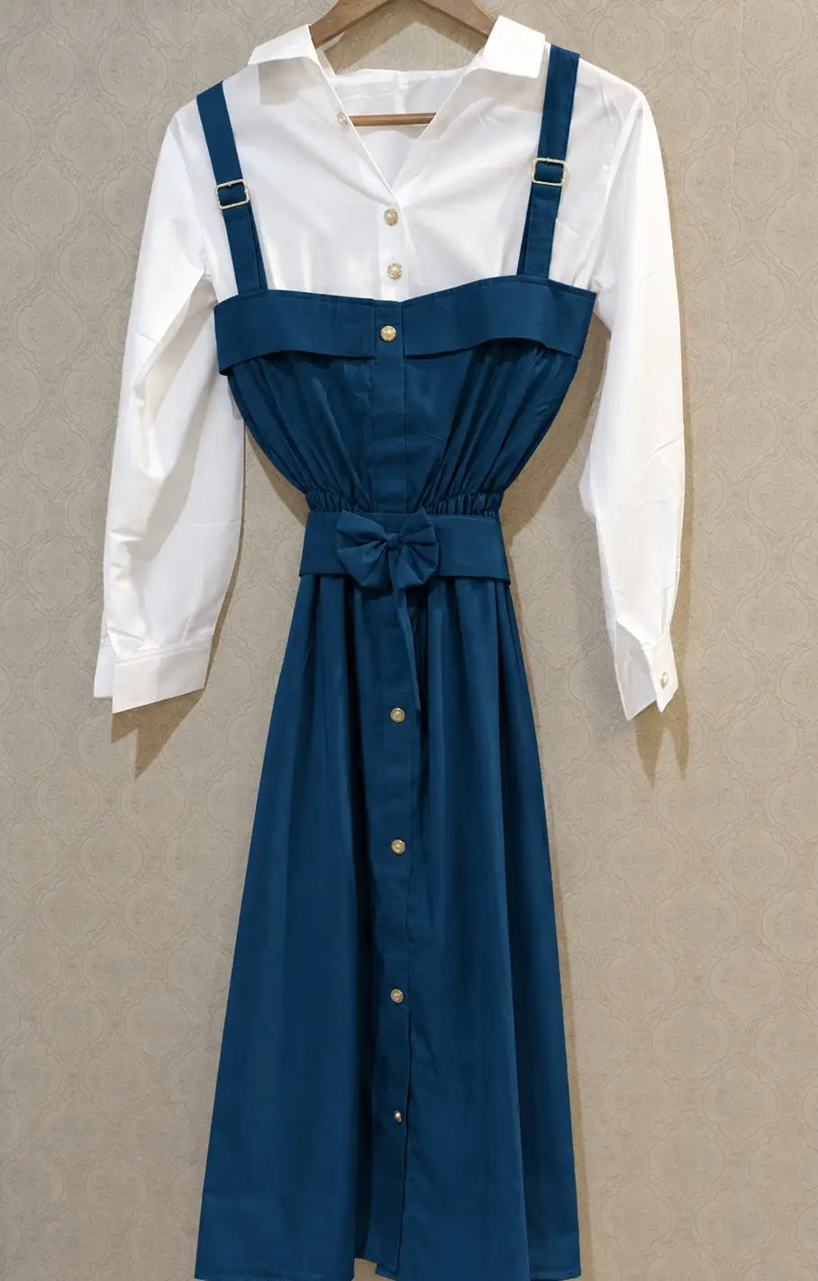 2 Pcs Women's Stitched Grip Plain Dress
