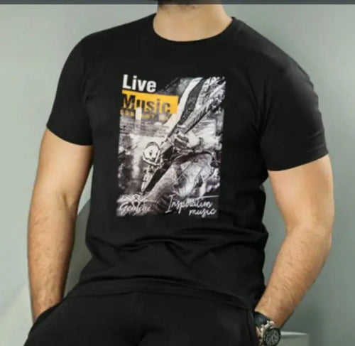 1 Pc Men's Cotton Printed T-Shirt