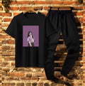 2 Pcs Women's Stitched Cotton Printed Tracksuit