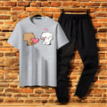 2 Pcs Women's Stitched Cotton Printed Tracksuit