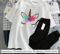 2 Pcs Women's Stitched Cotton Printed Tracksuit
