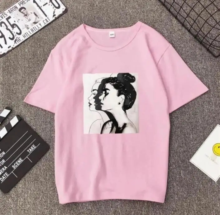 1 Pc Women's Stitched Cotton Printed T-Shirt